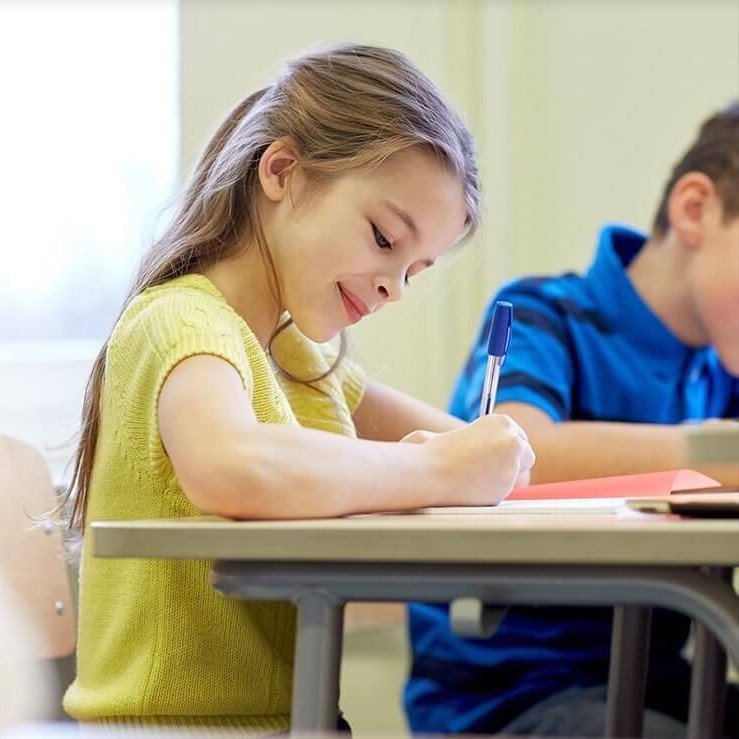 Girl studying